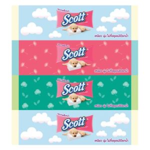 กระดาษเช็ดหน้า SCOTT SOFT PACK 110 แผ่น แพ็ก 4