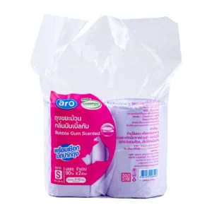 เอโร่ X แชมเปี้ยน ถุงขยะม้วน กลิ่นบับเบิ้ลกัม 18x20 นิ้ว 90 ใบ