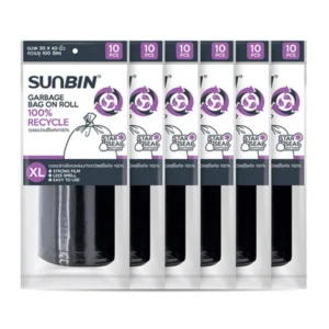 Sunbin ถุงขยะม้วน เหนียวพิเศษ 30x40 นิ้ว 10 ใบ x6