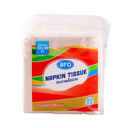 เอโร่ เช็ดปากสีน้ำตาล 33X33 ซม. 400 แผ่น