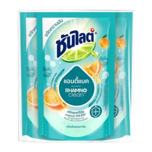 ซันไลต์ น้ำยาล้างจาน พลัส แอนตี้แบค กลิ่นเลมอน มิ้นท์ ถุงเติม 450 มล. x 3