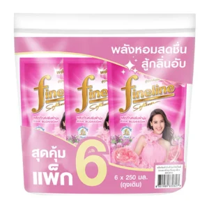 ไฟน์ไลน์ น้ำยาปรับผ้านุ่ม กลิ่นพิ้งค์บลอสซั่ม 250 มล. x 6