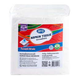 เอโร่ กระดาษเช็ดปาก 40x40 ซม. 250 แผ่น