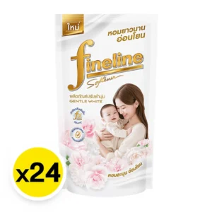 ไฟน์ไลน์ น้ำยาปรับผ้านุ่ม กลิ่นเจนเทิลไวท์ 470 มล. x 24