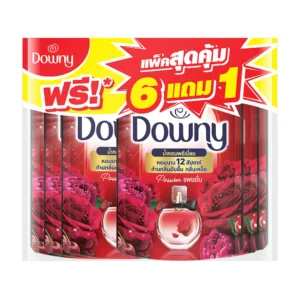 ดาวน์นี่ น้ำยาปรับผ้านุ่มเข้มข้น กลิ่นแพชชั่น สีแดง 100 มล. x 6+1