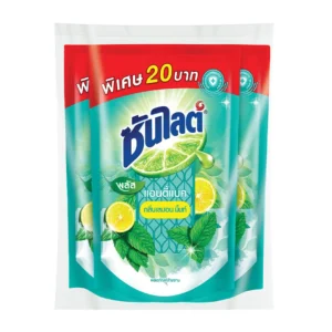 ซันไลต์ น้ำยาล้างจาน พลัส แอนตี้แบค กลิ่นเลมอน มิ้นท์ 300 มล. X 3