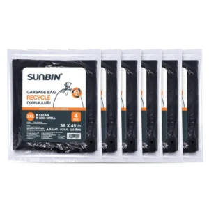 Sunbin ถุงขยะแบบพับ 36x45 นิ้ว 4 ใบ x6