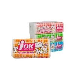 iOK กระดาษเช็ดหน้า ชนิดห่อ หนา 2 ชั้น จำนวน 150 แผ่น/ห่อ x 20 ห่อ (3,000 แผ่น)