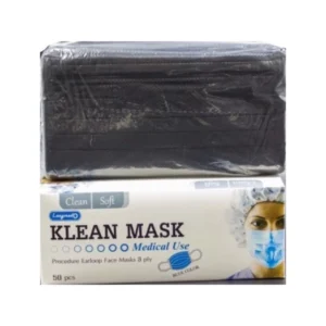 Klean Mask Longmed หน้ากากอนามัย 1 กล่อง 50 ชิ้น สีดำ