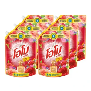 โอโม น้ำยาซักผ้าชนิดน้ำสูตรเข้มข้น ลิควิด เฟรชบูเก้ 1.3 ล. x 6