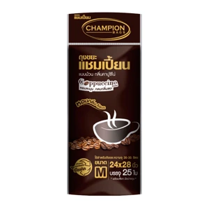 แชมเปี้ยน ถุงขยะแบบม้วน กลิ่นคาปูชิโน่ 24x28 นิ้ว แพ็ค 25 ใบ