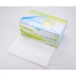 hyguard mask หน้ากากอนามัยทางการแพทย์ 3 ชั้นผู้ใหญ่ สีขาว 1 กล่อง 50 ชิ้น