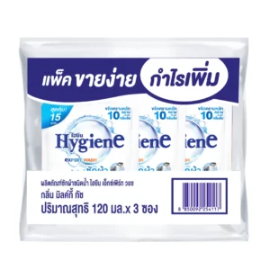 ไฮยีน เอ็กซ์เพิร์ทวอช น้ำยาซักผ้า มิลกี้ทัช 120 มล. x 3