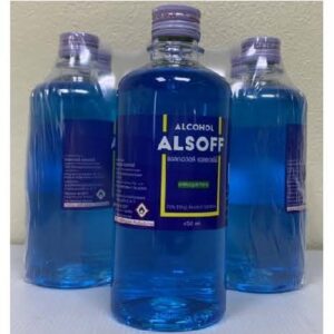 (ยกลัง 96 ขวด) ALSOFF ALCOHOL PINK แอลกอฮอล์ 70% 450 มล.สีฟ้า