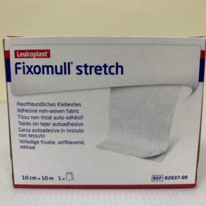 (ยกลัง 24 กล่อง) Fixomull Stertch ฟิกซ์โซมูล เทปปิดแผลชนิดเนื้อนุ่มอเนกประสงค์ 10ซม.x10ม.