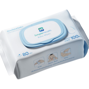 Alechaung ทิชชู่เปียก ที่เช็ดมือ Baby Wipes 80 แผ่น ปราศจากแอลกอฮอล์ เนื้อนุ่ม หนา ไม่ขาดง่าย