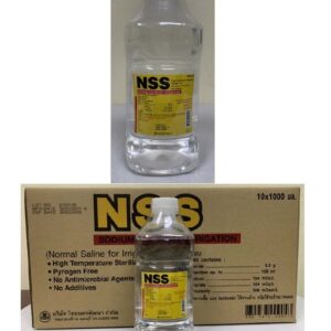 (ยกลัง 120 ขวด) ThainakornPatana น้ำเกลือ NSS Sodium Chloride Irrigation 1000ml.