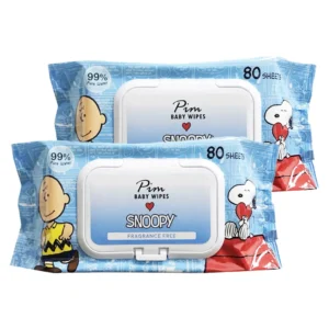 พิม ผ้าเปียกสนูปปี้ 80 แผ่น แพ็ค 2 ห่อ