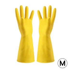 ถุงมือล้างจานสีเหลืองไซซ์ M
