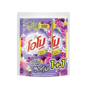 โอโม น้ำยาซักผ้าสูตรเข้มข้น กลิ่นปารีสเพอร์ฟูม สีม่วง 530 มล. 1+1