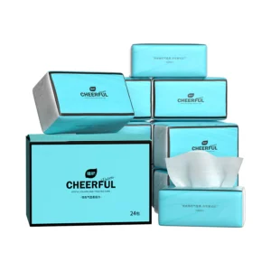 [ 24ห่อ ] Botare CHEERFUL BLUE กระดาษทิชชู่ หนา 4 ชั้น 320 แผ่น