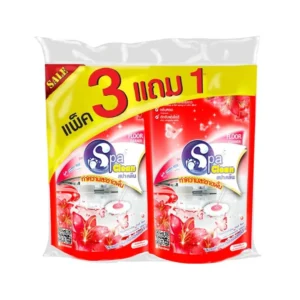 น้ำยาถูพื้น น้ำยาทำความสะอาดพื้น ขนาด 400 มล. (แพ็ค 3 แถม 1) กลิ่นลิลลี่ซีเครท (แดง)