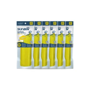Sunbin ถุงขยะม้วนสีเหลือง 24 x 28 นิ้ว 24 ใบ x6