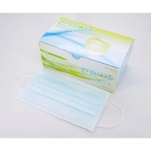 hyguard mask หน้ากากอนามัยทางการแพทย์ 3 ชั้นผู้ใหญ่ สีฟ้า 1 กล่อง 50 ชิ้น