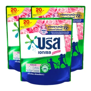 บรีส เอกเซล น้ำยาซักผ้า สูตรเข้มข้น กลิ่นคอมฟอร์ท สีชมพู 130 มล. x 3