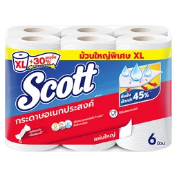 สก๊อตต์ กระดาษอเนกประสงค์ บิ๊กโรล ขนาด XL 6 ม้วน