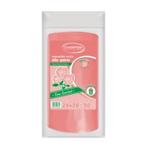 แชมเปี้ยน ถุงขยะแบบม้วน กลิ่นกุหลาบ 24x28 นิ้ว 50 ใบ