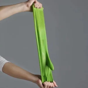 ถุงมือยางซิลิโคนล้างจานกันน้ําป้องกันทําความสะอาดเครื่องมือ สีเขียว L