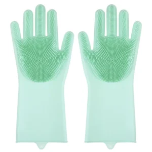 ถุงมือล้างจานกันลื่นกันน้ํามัลติฟังก์ชั่น สีเขียว
