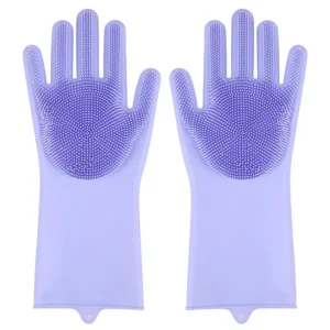 ถุงมือล้างจานกันลื่นกันน้ํามัลติฟังก์ชั่น สีม่วง