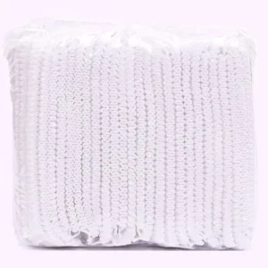 แพ็ค 100ใบ หมวกตัวหนอน ใช้แล้วทิ้ง สีขาว หมวกทางการแพทย์