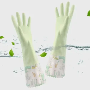 รูมิ‌ ถุงมือกันน้ํา, ถุงมือล้างจานแขนขยายชั้นเดียว สีเขียว L