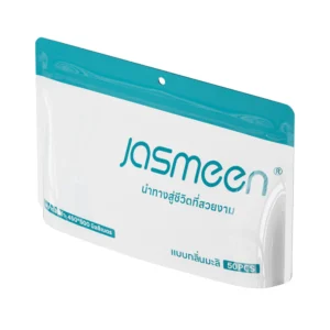 JASMEEN ถุงขยะมีหูหิ้ว ไม่รั่วขาดง่าย ขนาด 45x50 เซนติเมตร ถุงหอม 50 ชิ้น