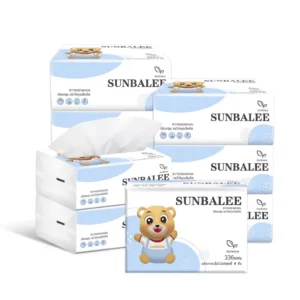 กระดาษทิชชู่ Sunbalee หนา 4 ชั้น นุ่ม 10 ห่อ 336 แผ่น แพ็คลูกหมีน่ารัก