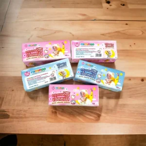 ทิชชู่ลายหมีน่ารัก หนา 2 ชั้น ไม่เป็นขุย แพ็ค 5 ห่อ 168 แผ่นต่อห่อ