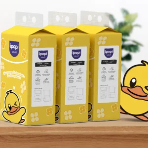ipopi ทิชชู่แบบดึงแขวนผนัง หนานุ่ม ซึมซับน้ำ กระดาษทิชชู่ หนา4ชั้น 800แผ่น/ห่อ