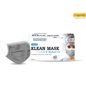 Klean Mask Longmed หน้ากากอนามัย 1 กล่อง 50 ชิ้น สีคาร์บอน