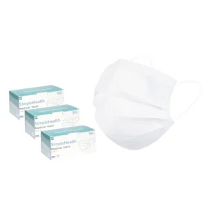 Simple Health หน้ากากอนามัย 3 ชั้น(3 กล่อง) 50 ชิ้น สีขาว
