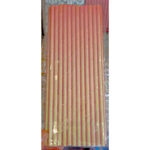 หลอดกระดาษ หลอดแฟนซีสำหรับปาร์ตี้ สีชมพู