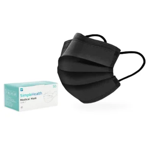 Simple Health หน้ากากอนามัย 3 ชั้น Medical Mask 50 ชิ้น สีดำ