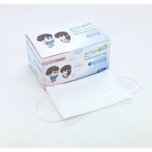 hyguard mask หน้ากากอนามัยทางการแพทย์ 3 ชั้นเด็ก สีขาว 2 กล่อง 100 ชิ้น