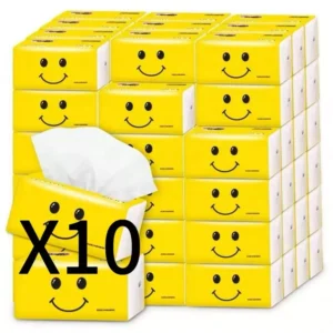 กระดาษทิชชู่ 20 ห่อ 4 ชั้น หนา 300 แผ่น 10ห่อลายยิ้ม